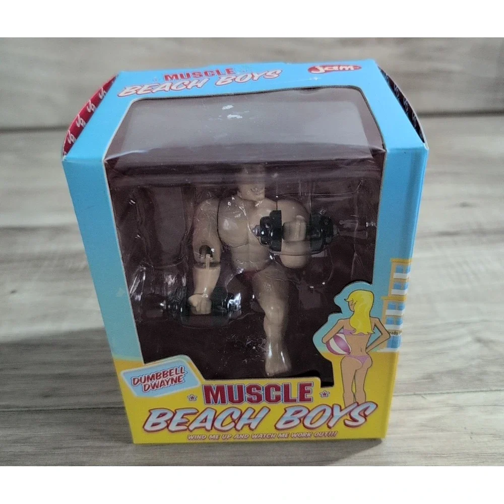 Vintage Toy Muscle Beach Boys 'Dumbell Dwayne' Wind Up Toys